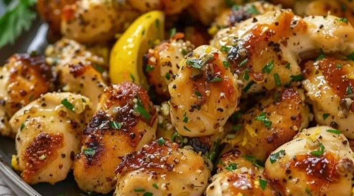 LEMON GARLIC CHICKEN BITES
