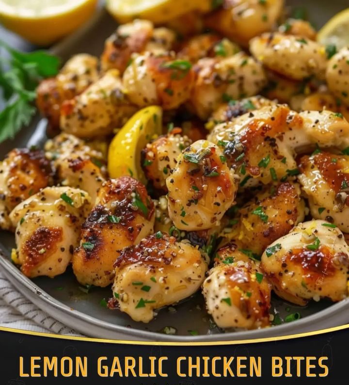 LEMON GARLIC CHICKEN BITES