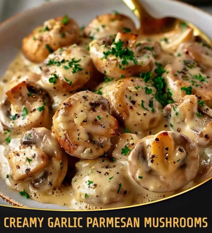 Creamy Garlic Parmesan Mushrooms