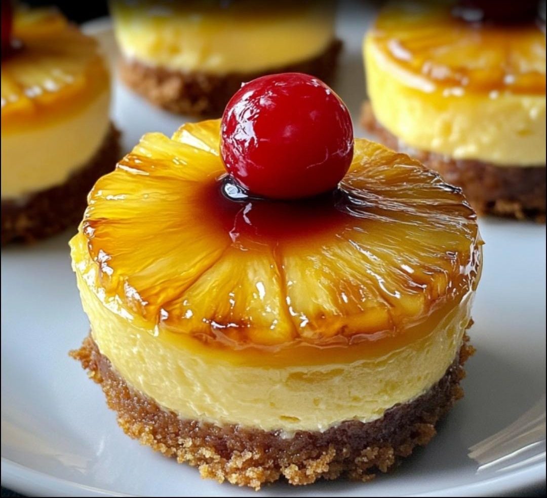 Pineapple Upside-Down Cheesecakes