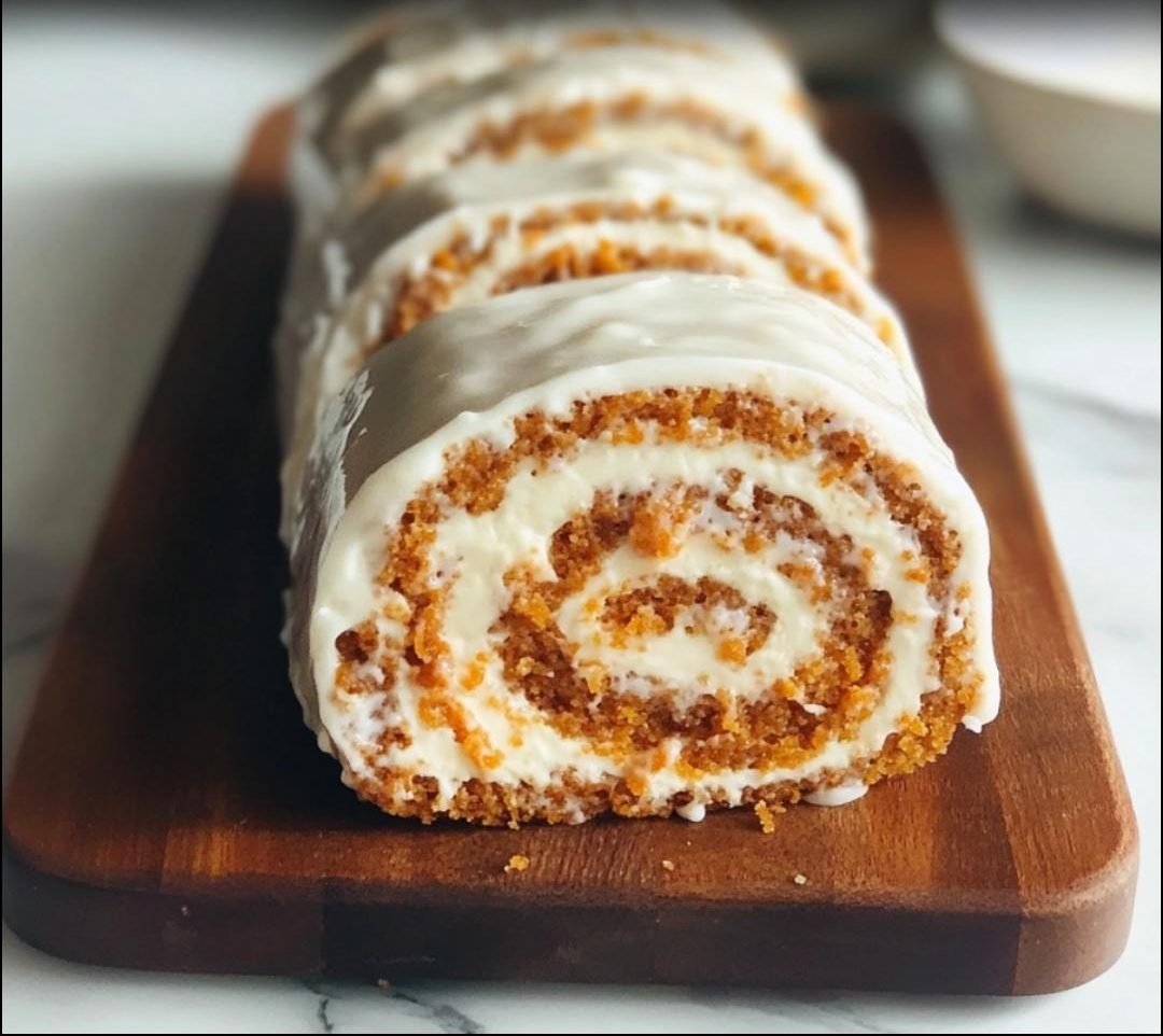 Carrot Cake Roll with Cream Cheese Filling