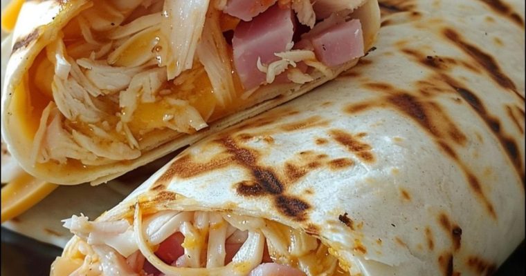 Chicken Ham and Cheese Wraps