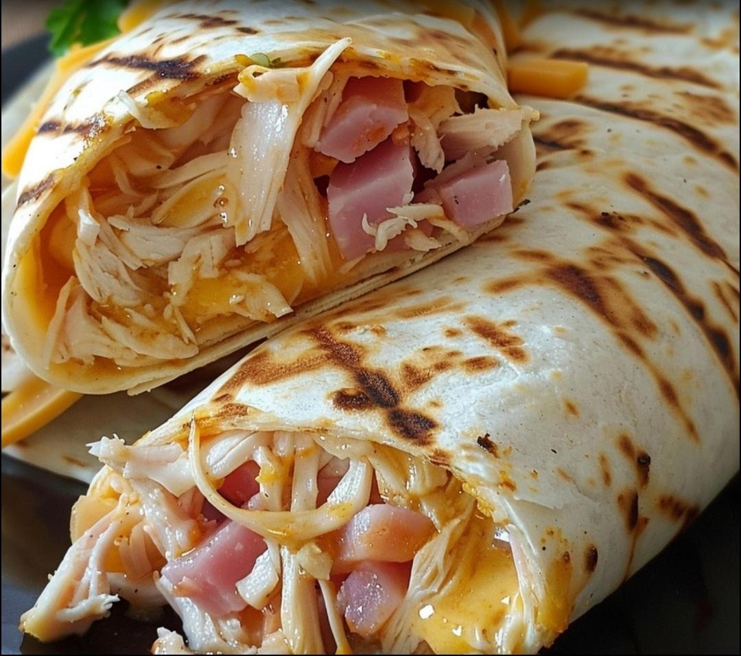 Chicken Ham and Cheese Wraps