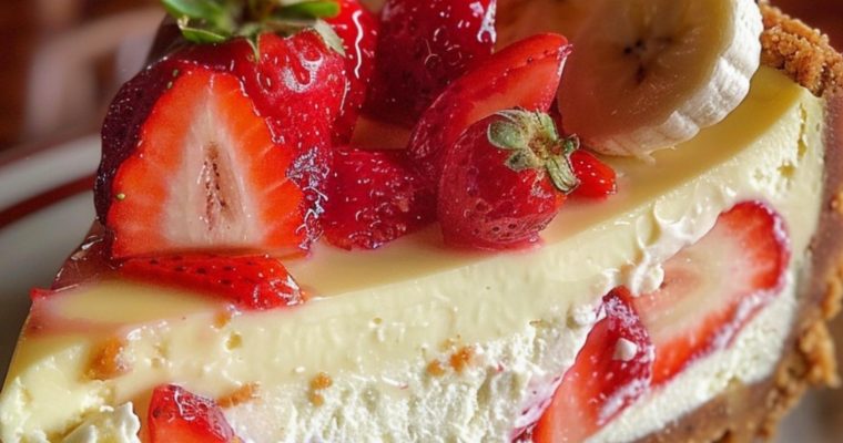 Banana-Strawberry Cheesecake