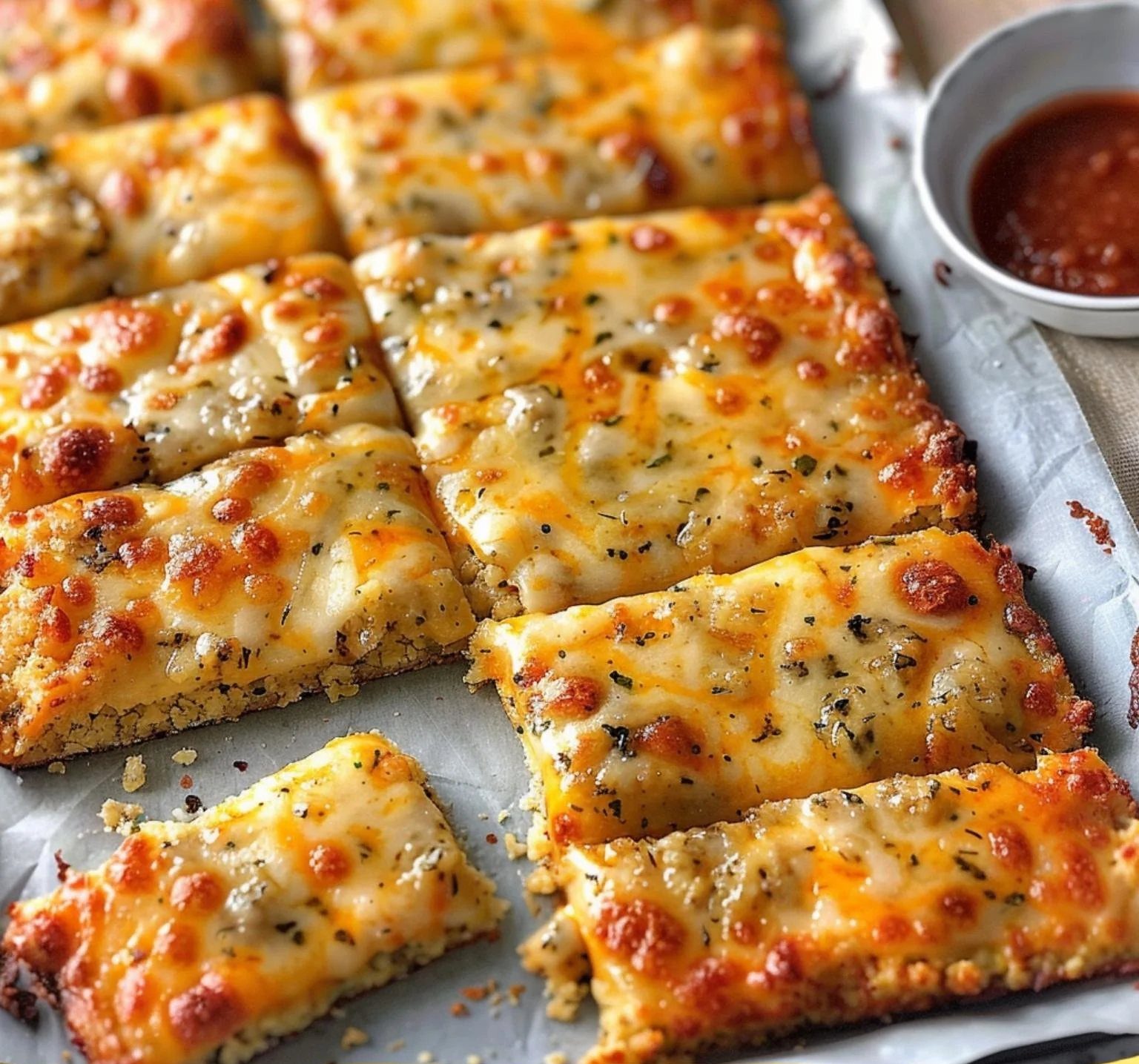 Cheesy Cauliflower Breadsticks