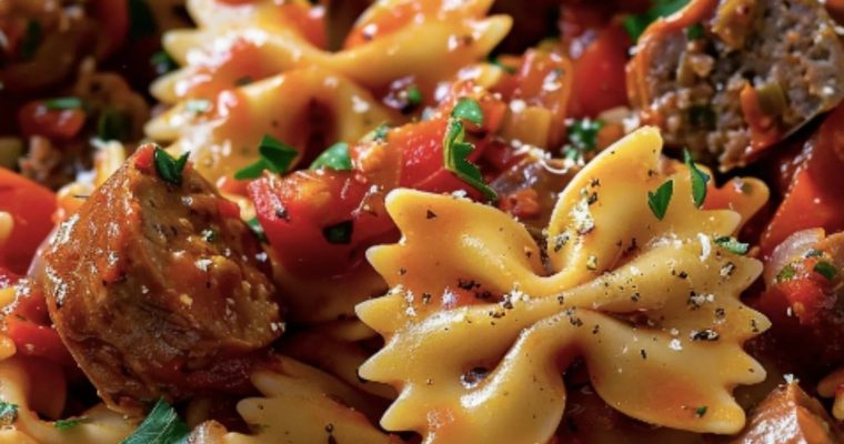 Italian Sausage with Bow Tie Pasta