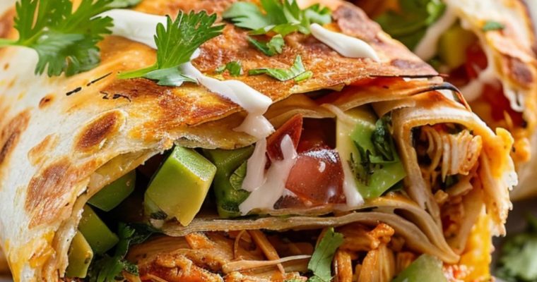 Baked Chicken Chimichangas