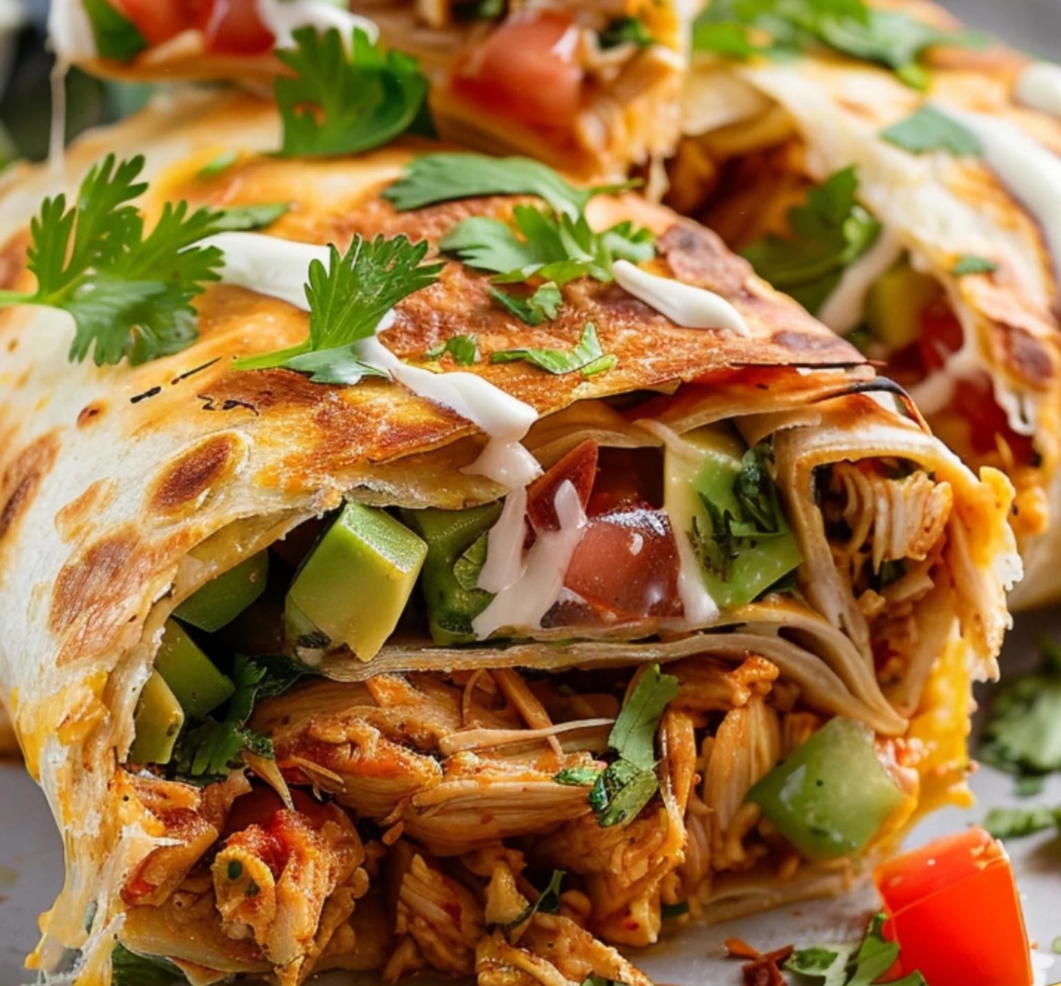 Baked Chicken Chimichangas