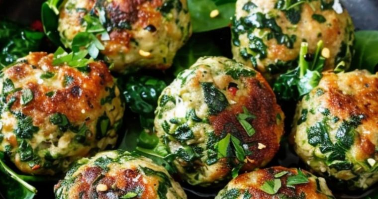Healthy Spinach Chicken Meatballs