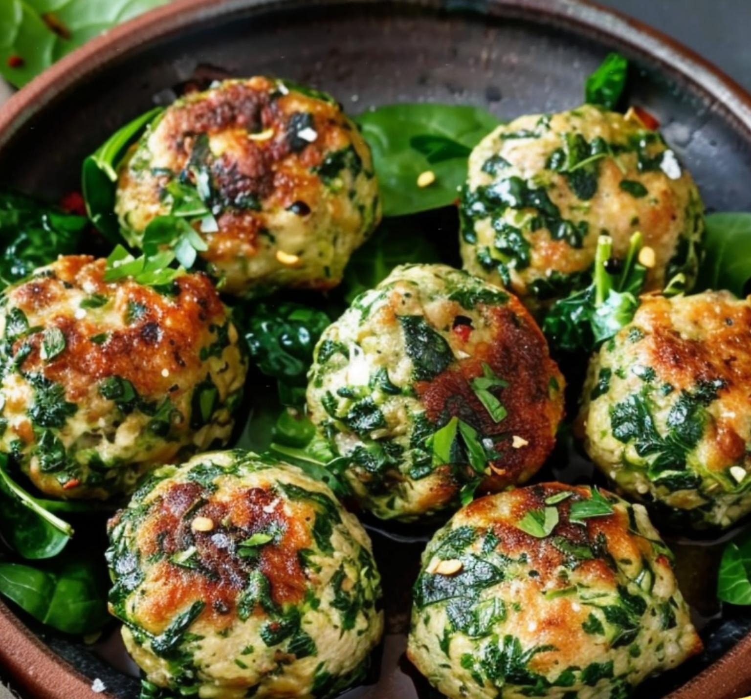 Healthy Spinach Chicken Meatballs