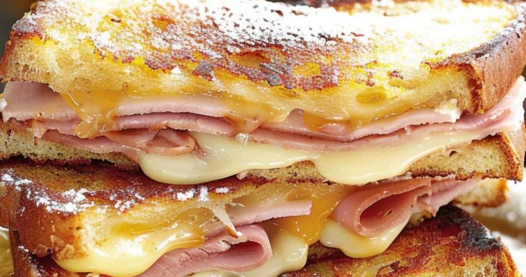 Monte Cristo Style Grilled Cheese Sandwich