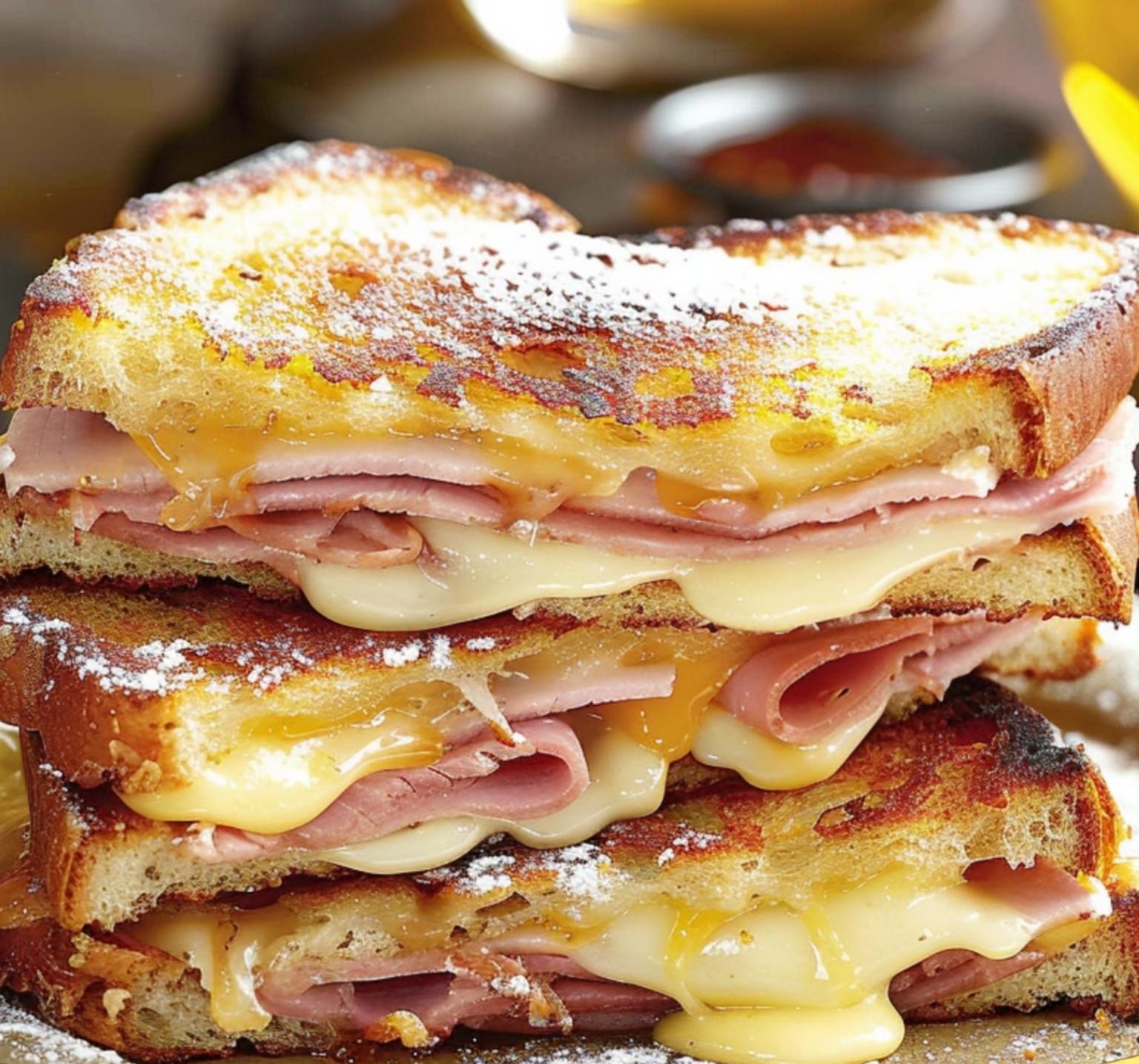 Monte Cristo Style Grilled Cheese Sandwich