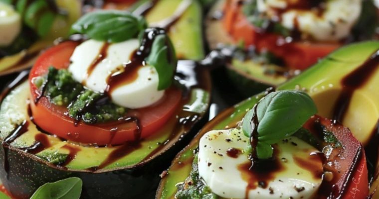 Caprese Stuffed Avocados