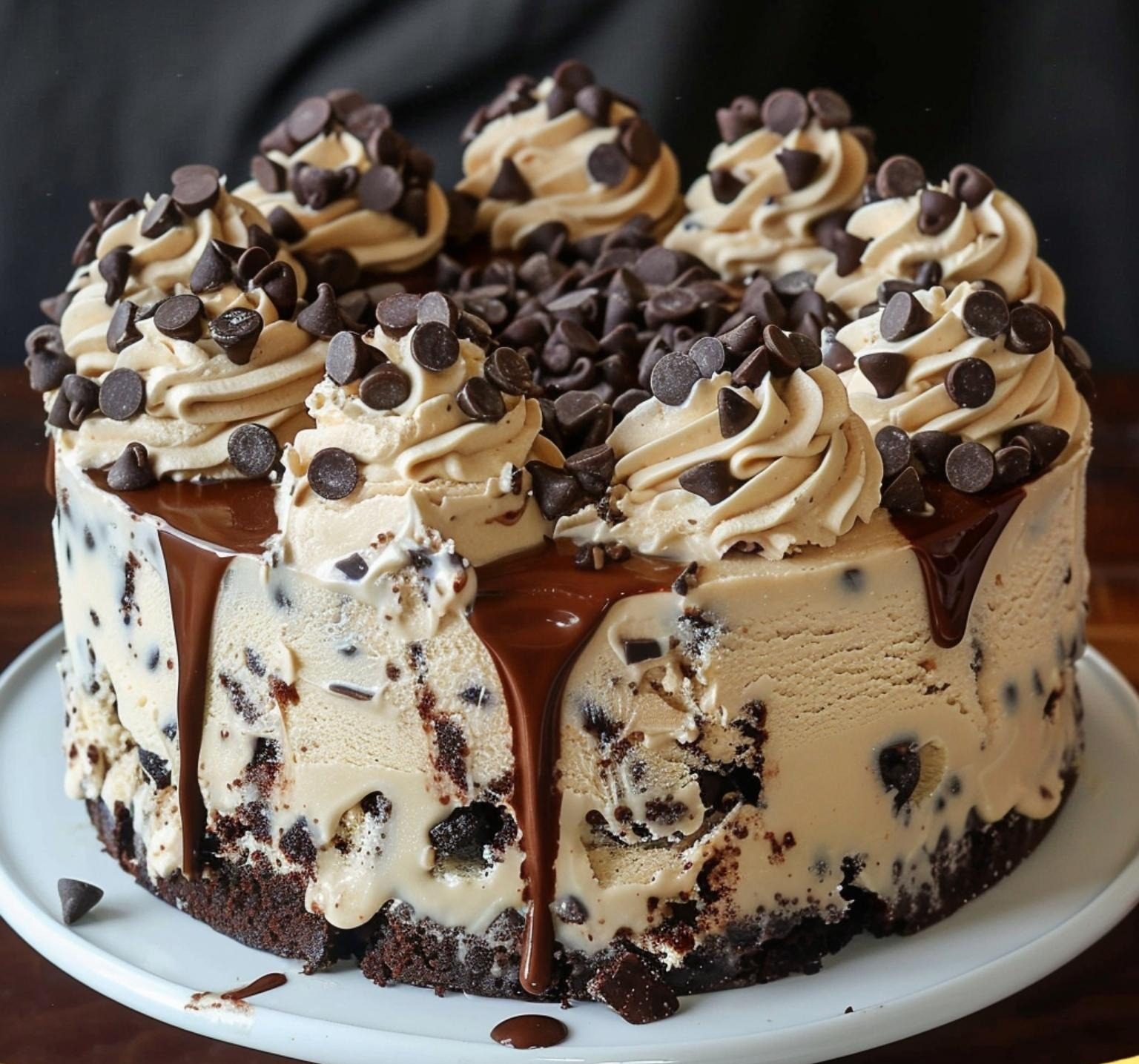 Chocolate Chip Cookie Dough Ice Cream Cake