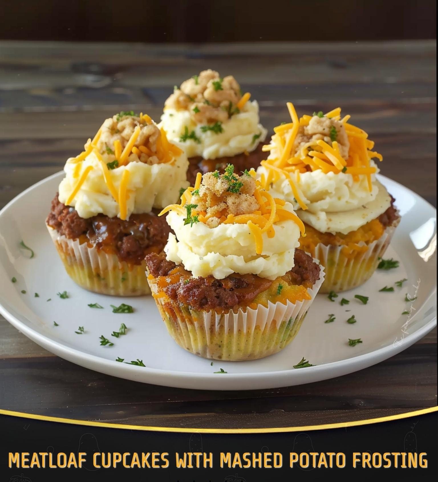 Meatloaf Cupcakes with Mashed Potato Frosting