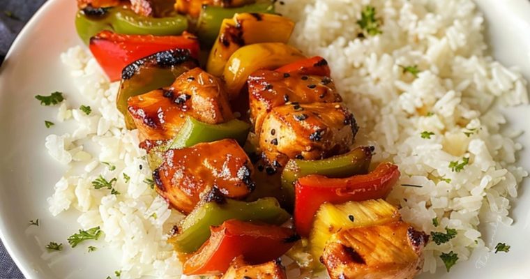 Hawaiian Chicken Kabobs