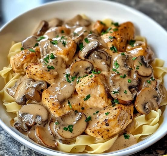 Chicken Mushroom Stroganoff