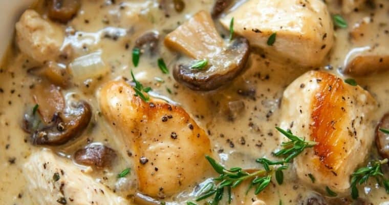 Creamy Mushroom Chicken & Wild Rice Soup