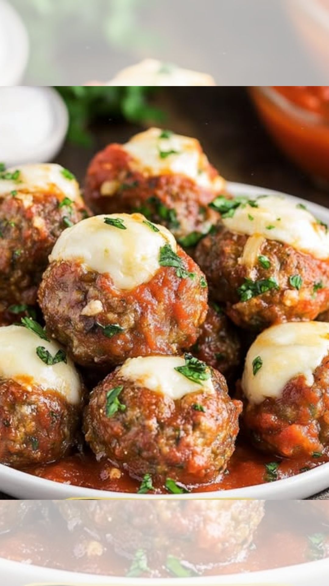 Mozzarella Cheese Stuffed Meatballs