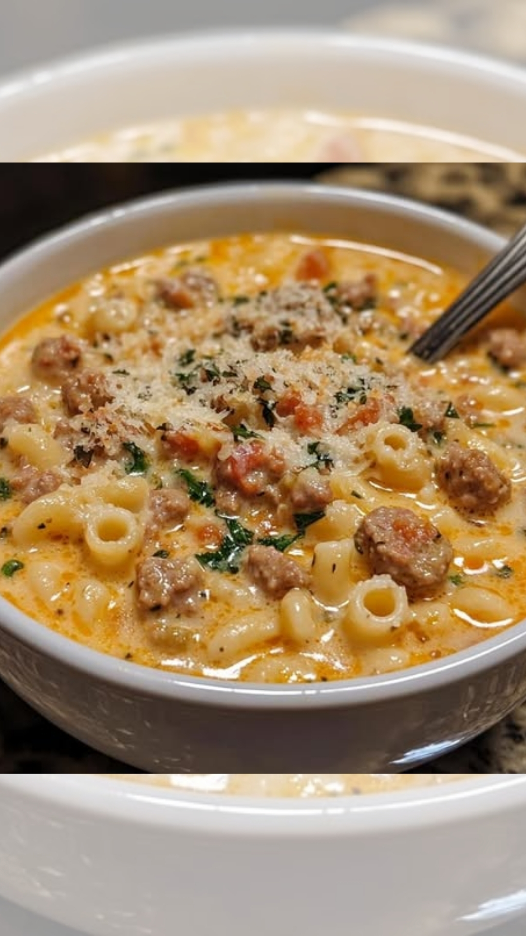 Parmesan Italian Sausage Ditalini Soup