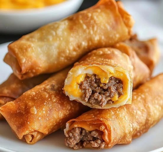 Cheeseburger Egg Rolls