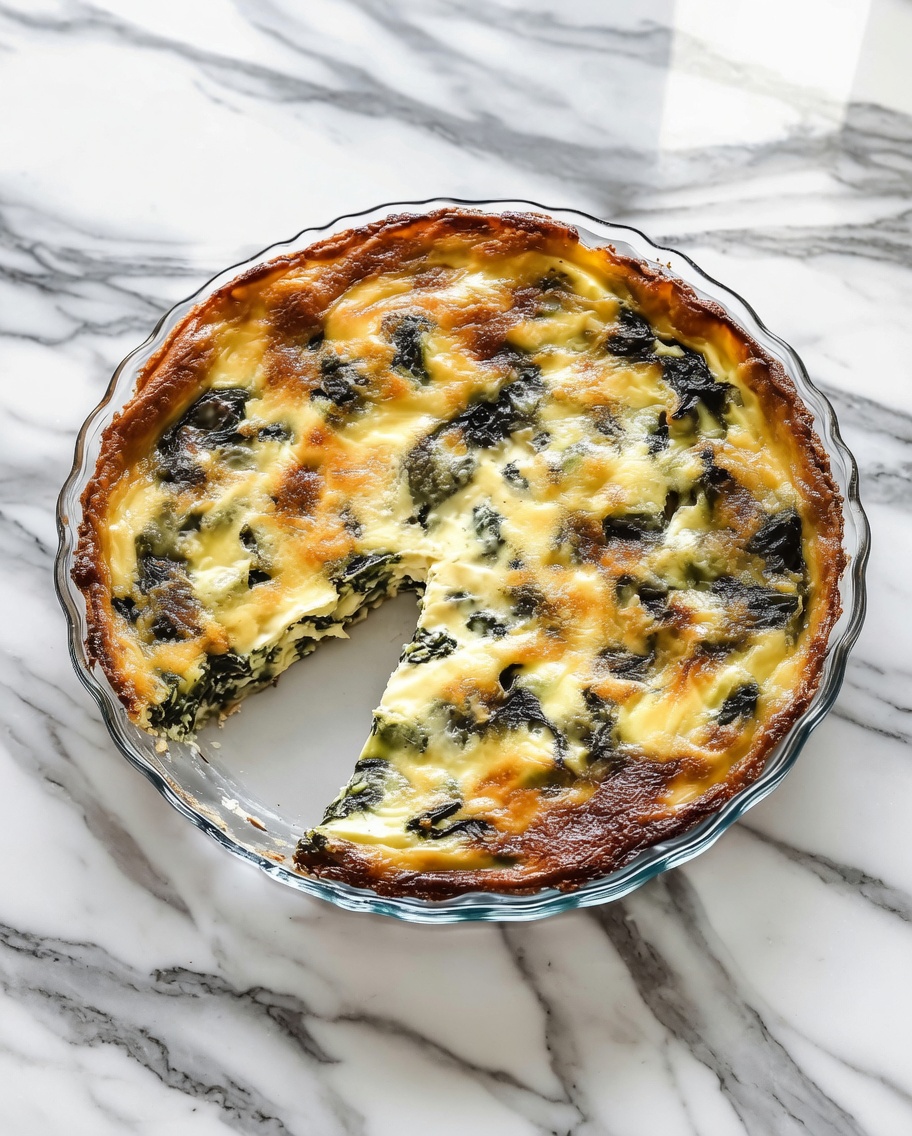 CRUSTLESS SPINACH QUICHE