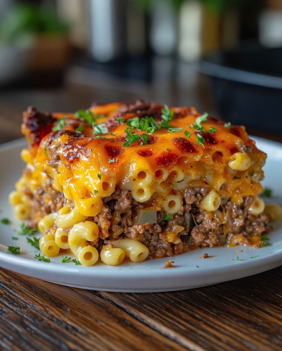 Mac and Cheese Meatloaf Casserole