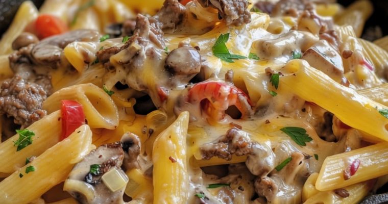 Philly Cheesesteak Pasta