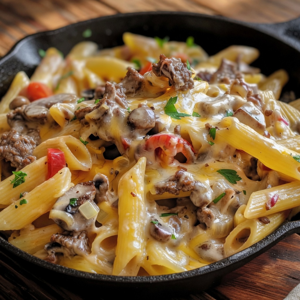 Philly Cheesesteak Pasta
