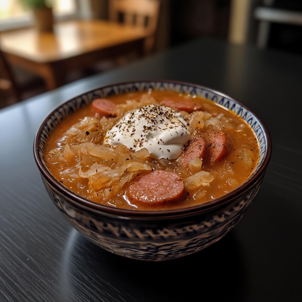 Savory Kielbasa and Sauerkraut Soup
