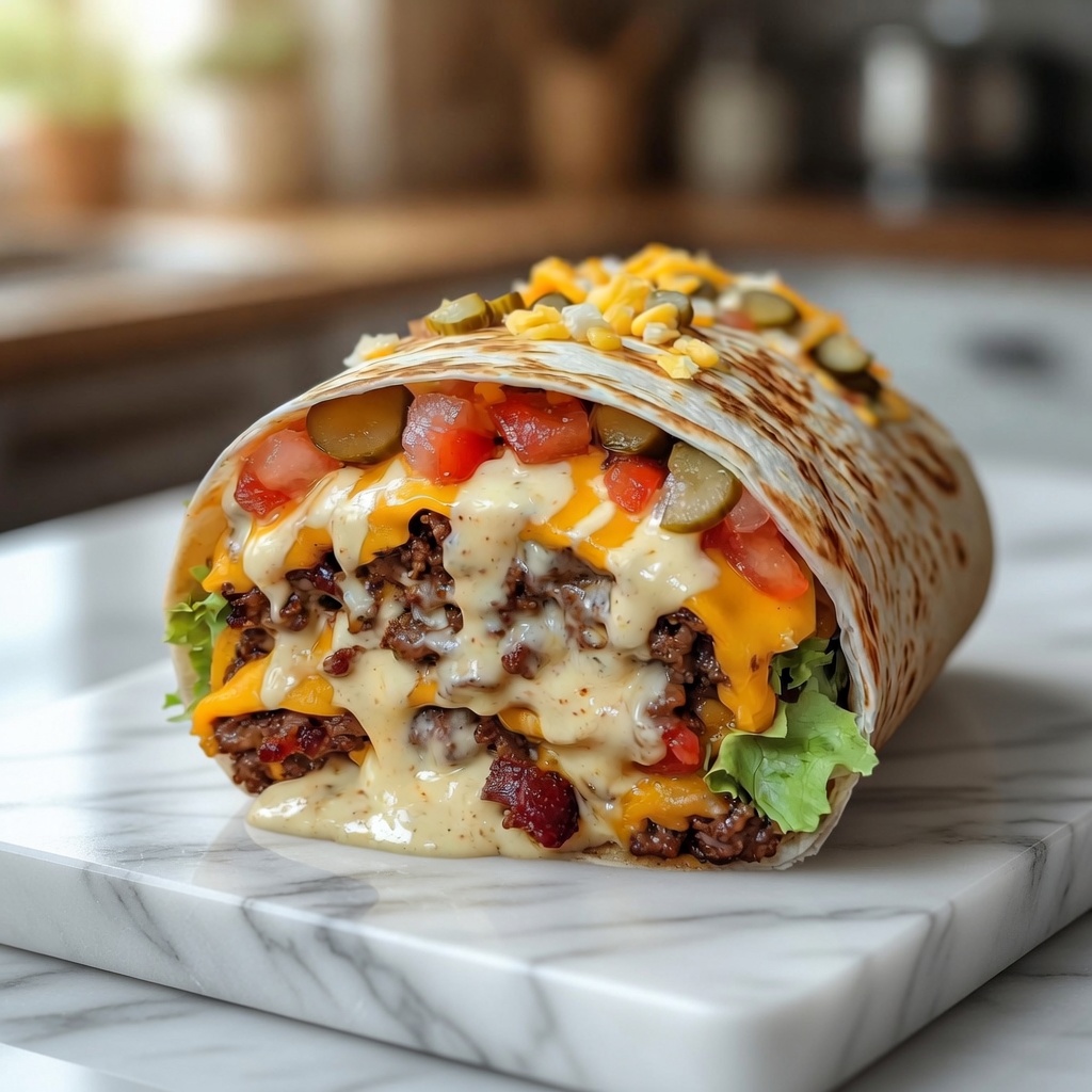 Cheeseburger Burrito Wrap