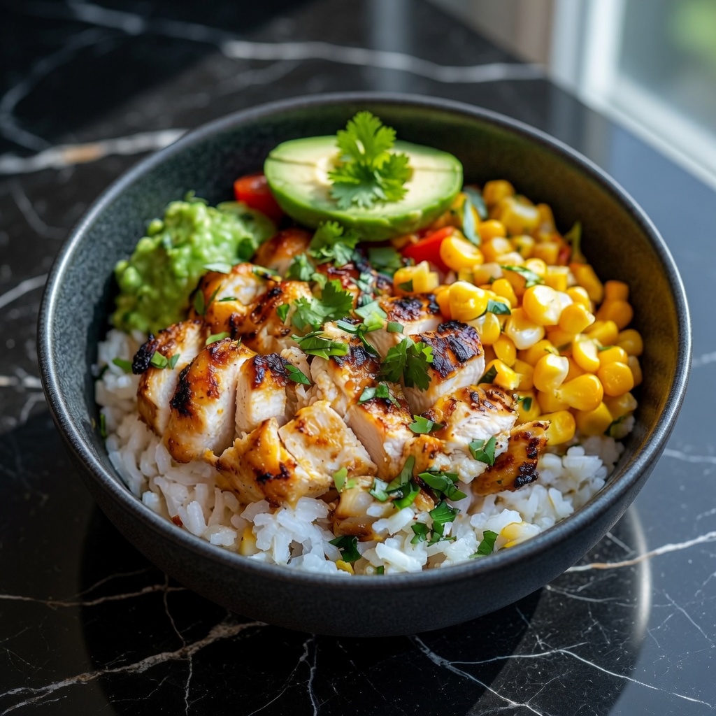 Street Corn Chicken Rice Bowl