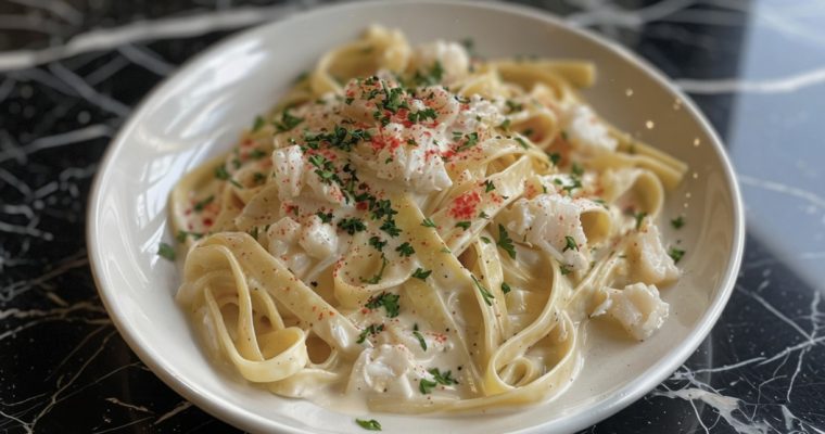 Crab Fettuccine Alfredo