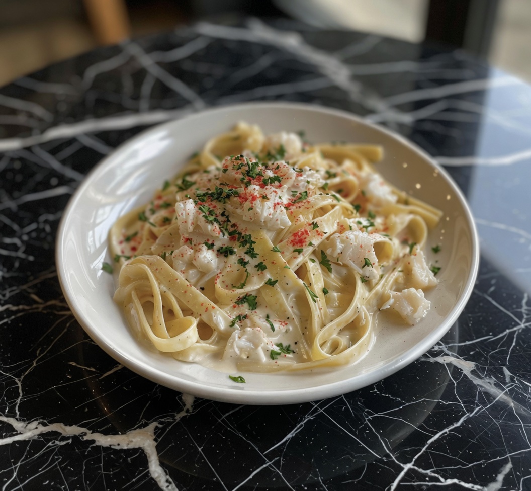 Crab Fettuccine Alfredo