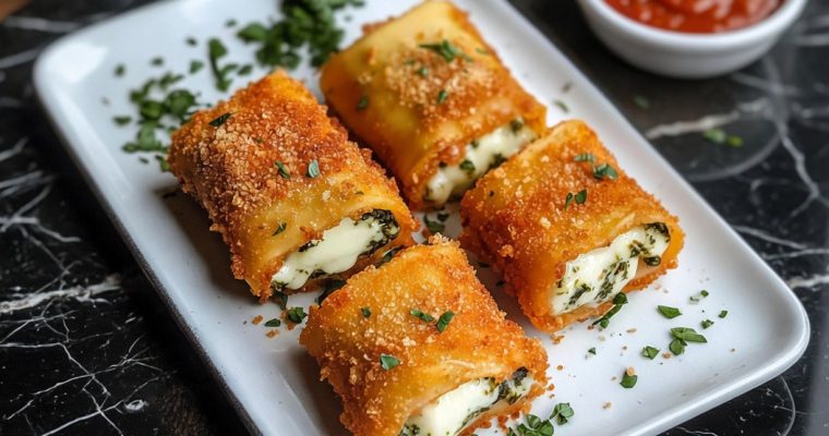 Crispy Fried Lasagna Rolls