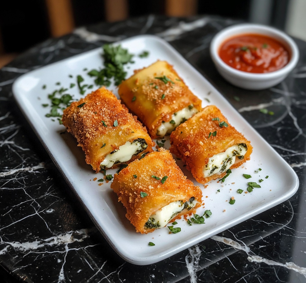 Crispy Fried Lasagna Rolls