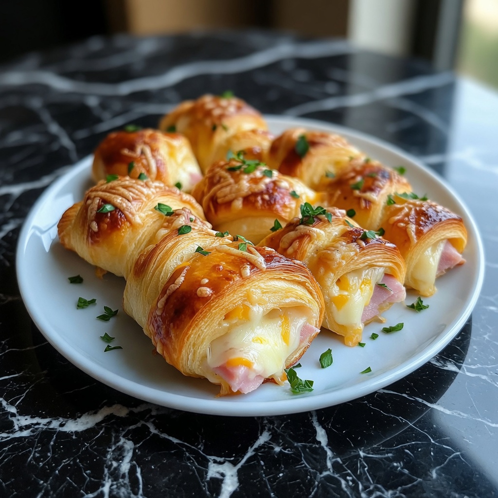 Ham & Cheese Croissant Rolls