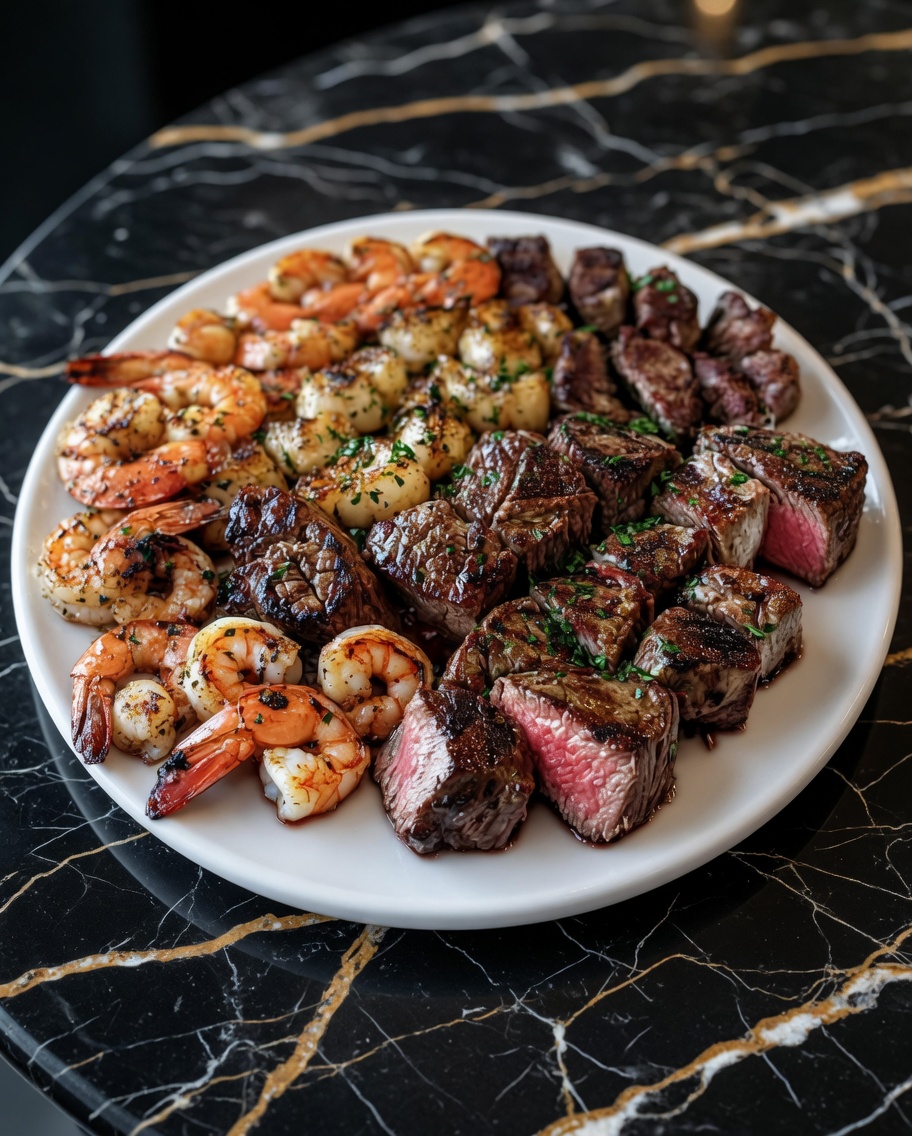 Cajun Shrimp and Steak Feast