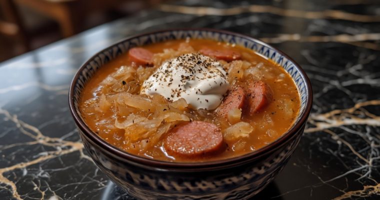 Savory Kielbasa and Sauerkraut Soup
