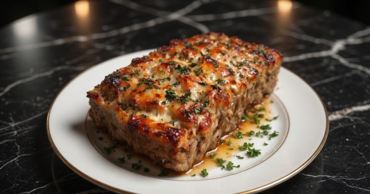 Garlic Parmesan Chicken Meatloaf