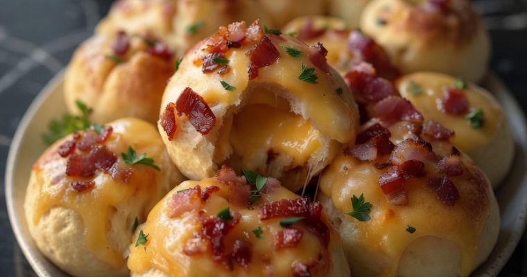 BAKED BACON STUFFED CHEESE BOMBS