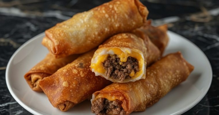 Cheeseburger Egg Rolls