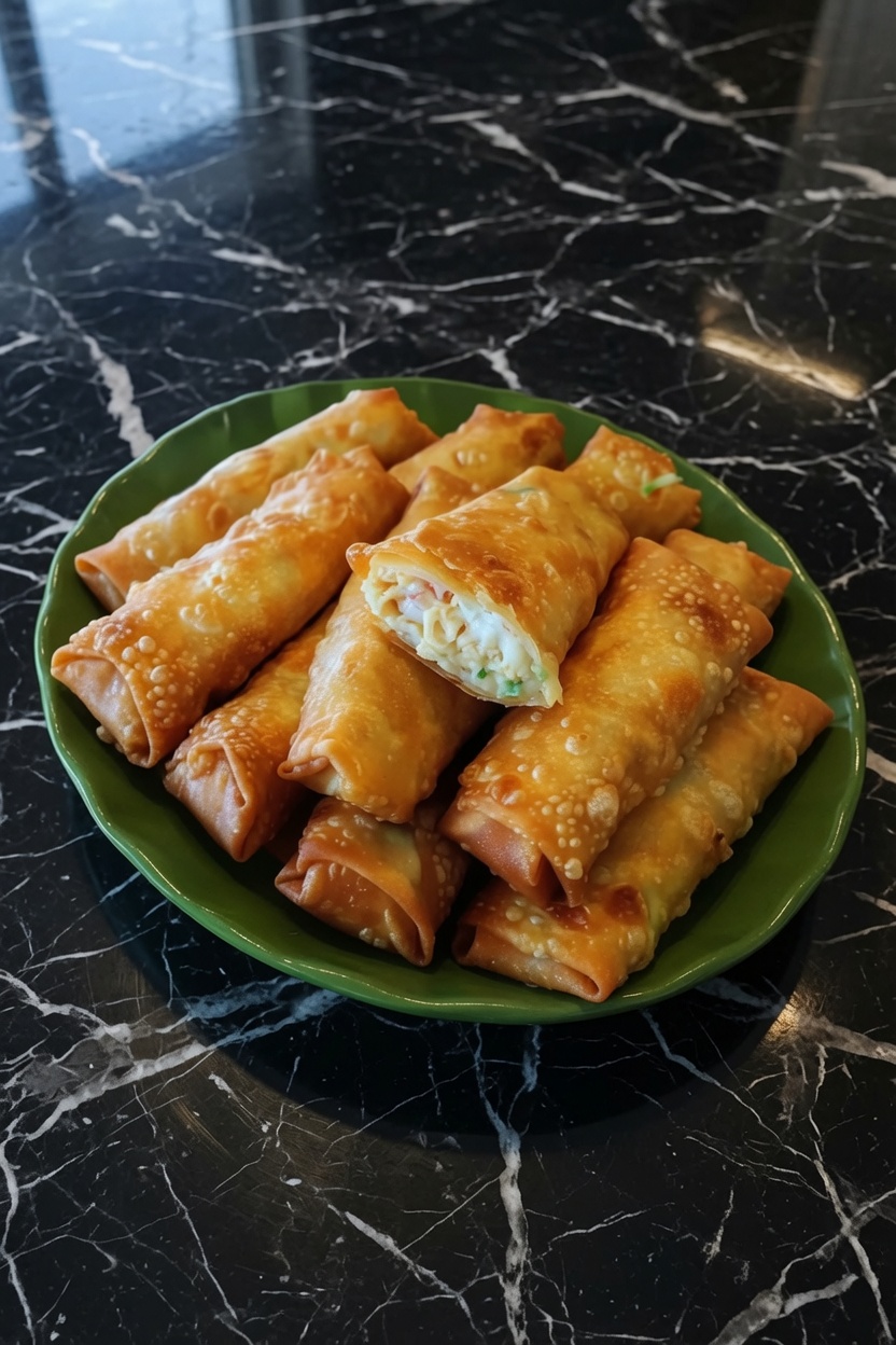 CRAB RANGOON EGG ROLLS