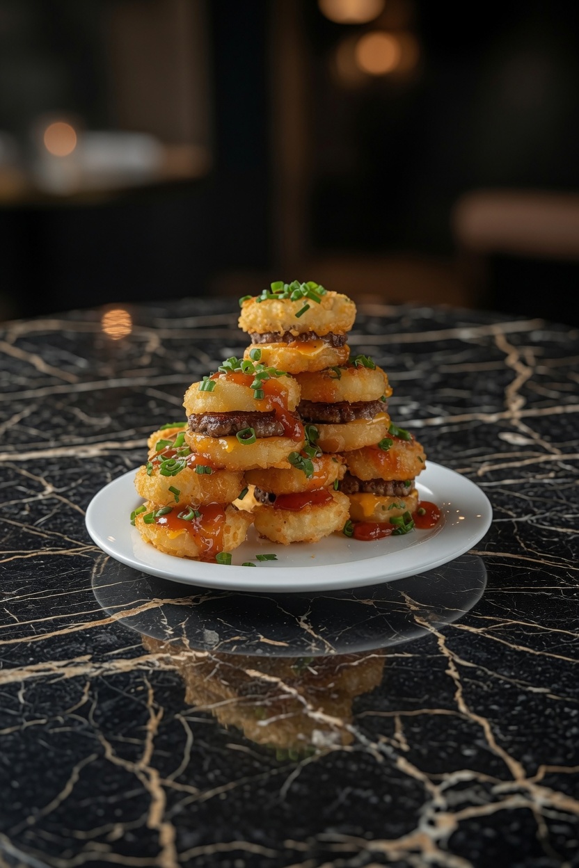 Mini Tater Tot Cheeseburgers