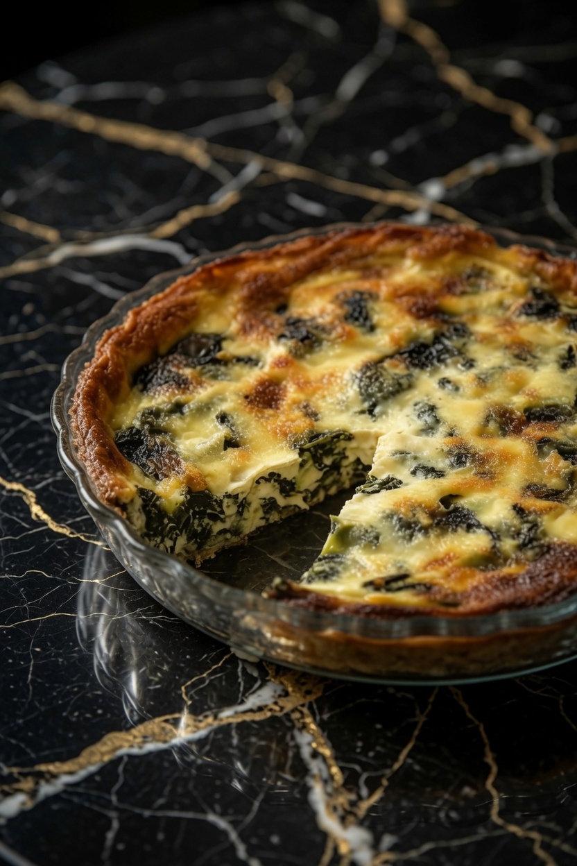 CRUSTLESS SPINACH QUICHE