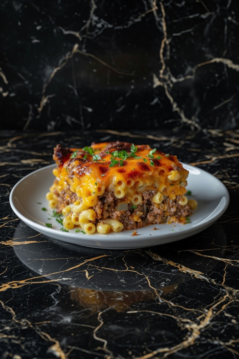 Mac and Cheese Meatloaf Casserole