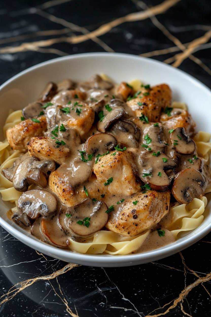 Chicken Mushroom Stroganoff
