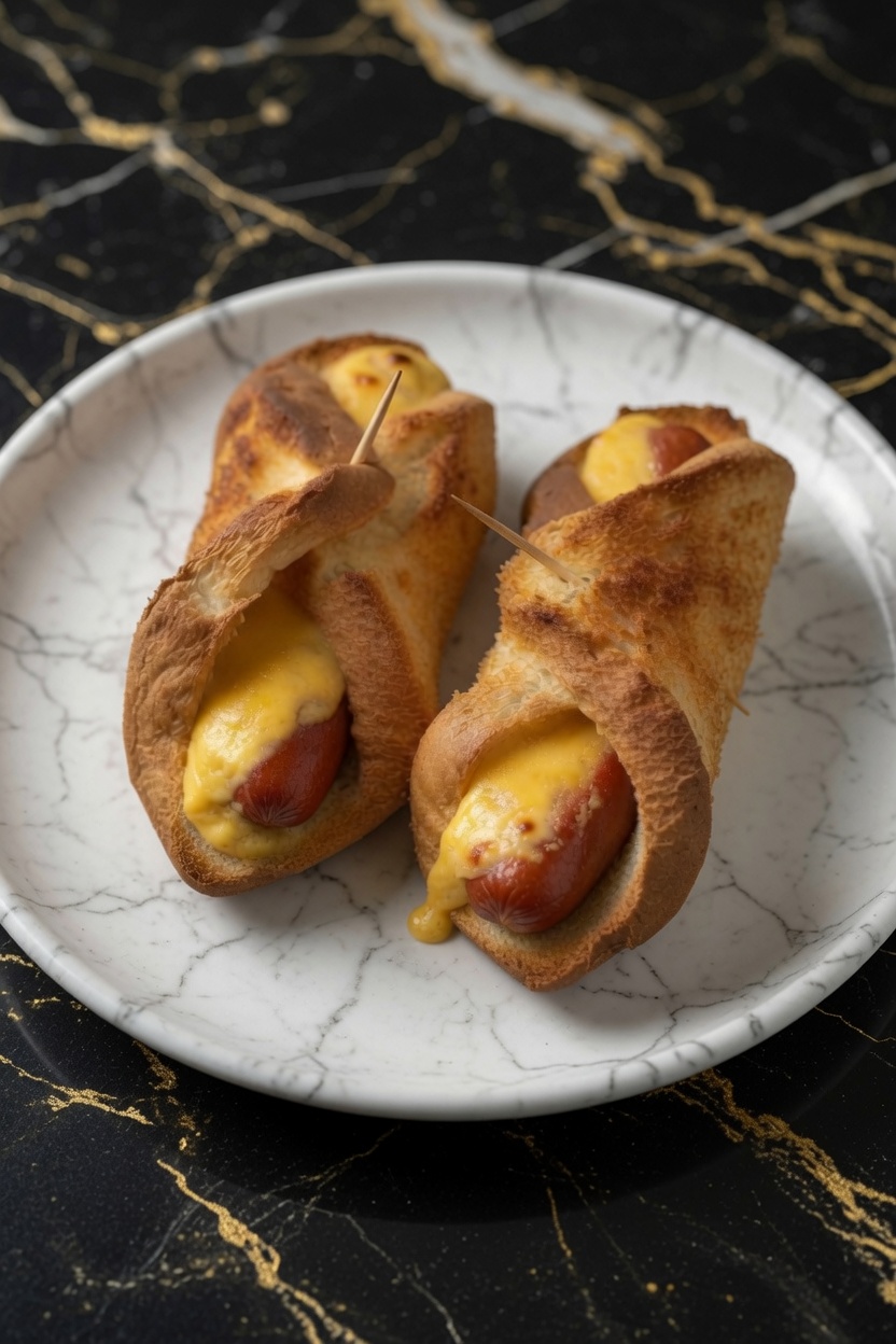TOASTED HOT DOG ROLL-UPS