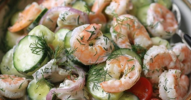 Creamy Cucumber Shrimp Salad