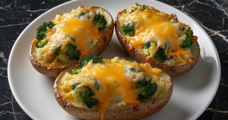 Broccoli and Cheddar Twice-Baked Potatoes